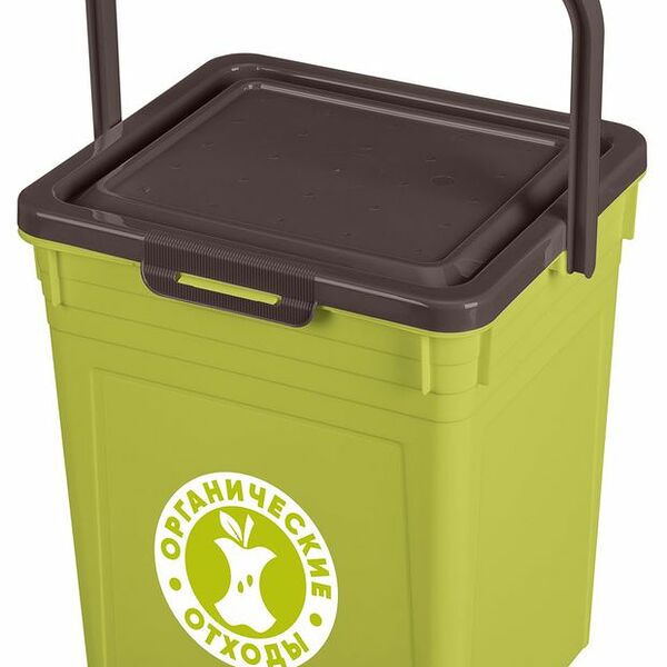 Контейнер для мусора Бытпласт зеленый 8 л