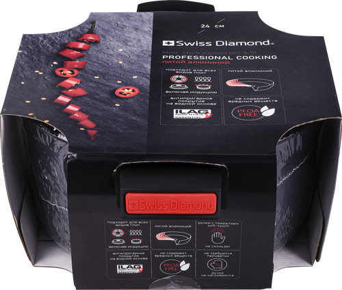 

Кастрюля Swiss Diamond Перец с крышкой 24 х 12 см 4.5 л