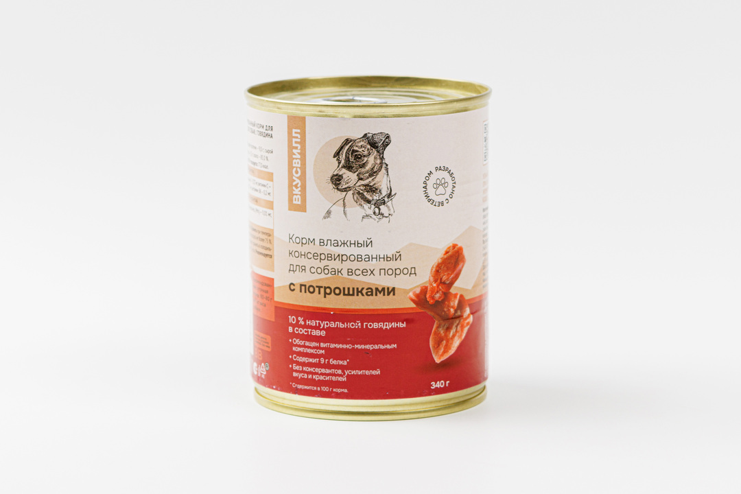 

Корм влажный для собак с потрошками 340 г