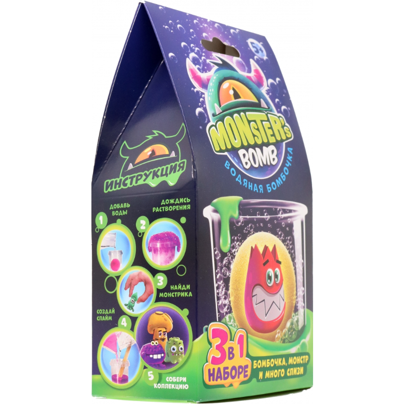 

Бомбочка водяная Monster's Bomb в наборе 3в1 игрушка в ассортименте