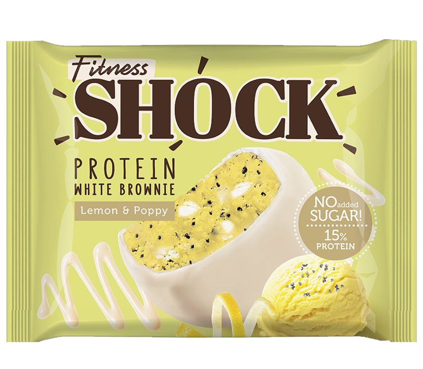 

Бисквит протеиновый FitnesShock Брауни Белый шоколад и лимон мак 50 г