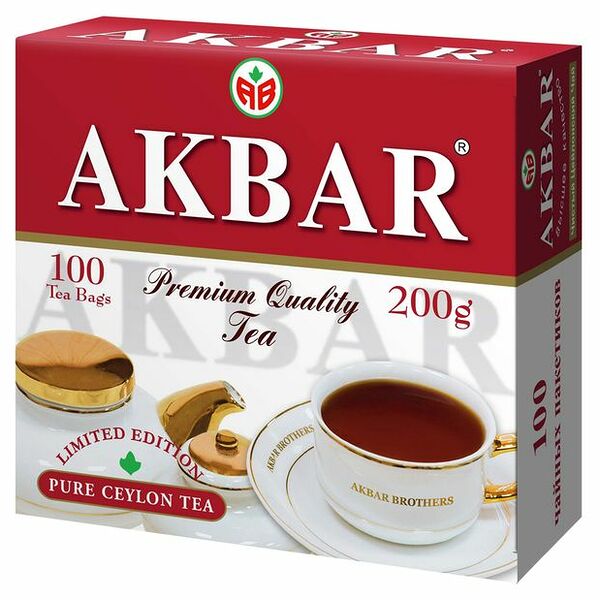 Чай черный Akbar 100 Years Limited Edition в пакетиках 200 г