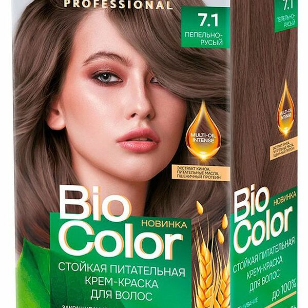 Крем-краска для волос Bio Color 7.1 Пепельно Русый