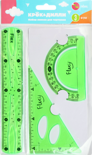 

Набор линеек КРОК&ДИЛЛИ гибких, 3шт, в ассортименте