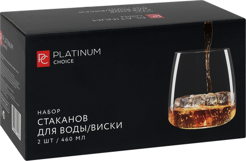 

Набор стаканов для виски Platinum choice 460 мл 2 шт