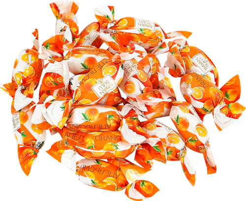 

Карамель Bayan Sulu с помадной начинкой с ароматом апельсина вес