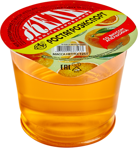 

Желе Ростагроэкспорт ароматизированное со вкусом апельсина 125 г