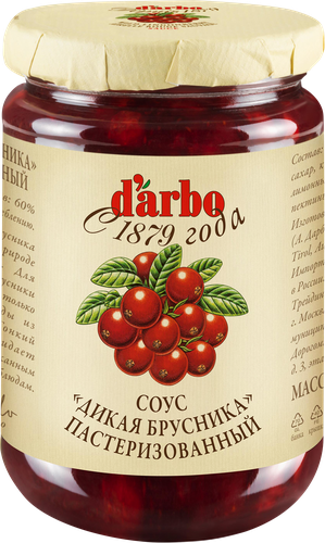 

Соус D'arbo дикая брусника 400 г