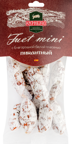 

Колбаса сыровяленая Карнеззо Фуэт Мини с благородной белой плесенью 100 г