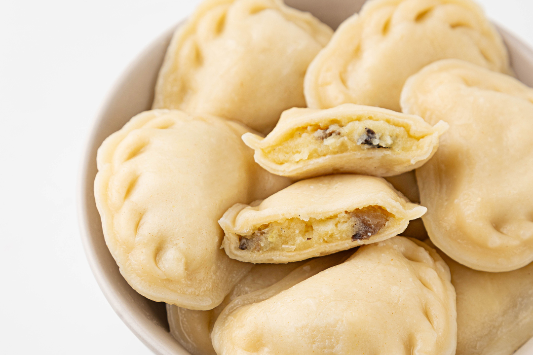 

Вареники с картофелем и грибами вес