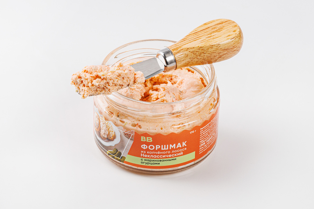 

Форшмак ВкусВилл из копченого лосося с маринованными огурцами 170 г