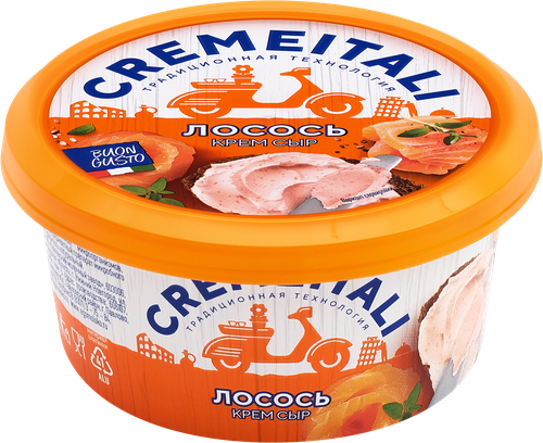 

Сыр Cremeitali творожный Крем сыр с лососем без змж 140 г