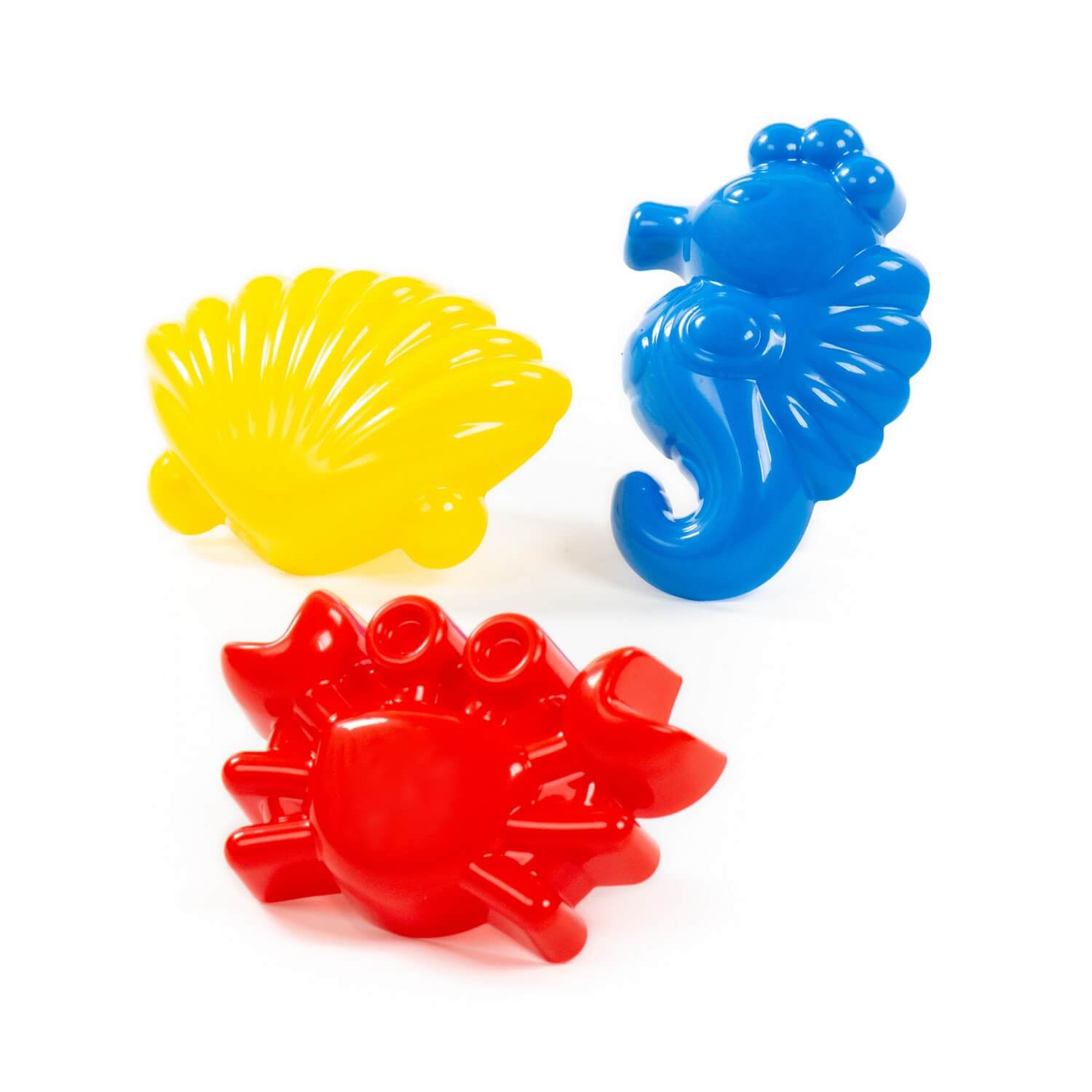 

Формочки Полесье краб морской конёк ракушка, 3 шт. в ассортименте