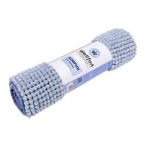 Двухцветный коврик Wellfort для ванной 45 х 75 см