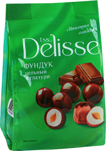 

Фундук цельный Delisse в глазури 150 г