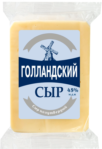 

Сыр полутвердый Голандский 45% 170 г