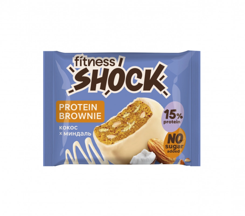 

Брауни FitnesShock миндаль-кокос 50 г