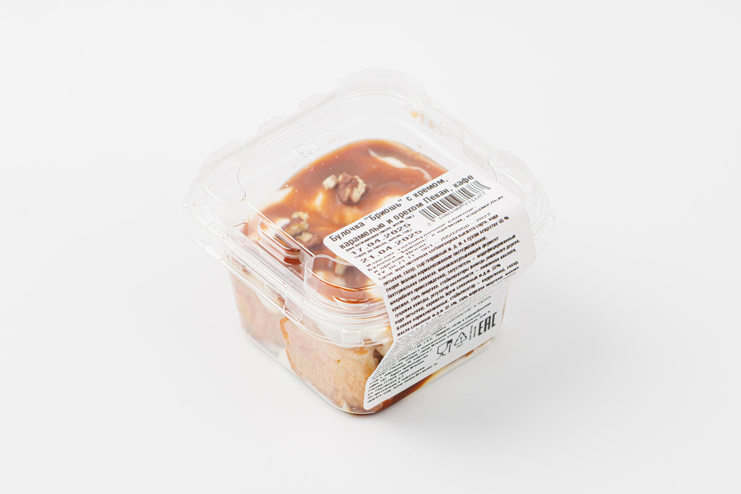 

Булочка Бриошь с кремом, карамелью и орехом Пекан ВкусВилл кафе 140 г