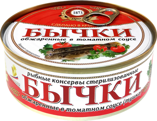 

Бычки Пролив обжаренные в томатном соусе разделанные 240 г