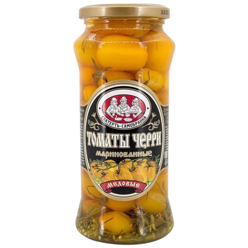 

Томаты маринованные Скатерть-Самобранка Медовые, черри желтые 550 г