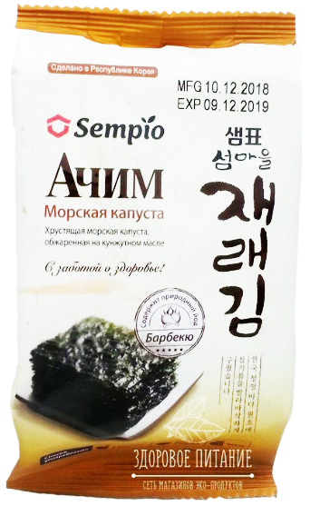 

Морская капуста Sempio Ачим Барбекю сушеная 5 г