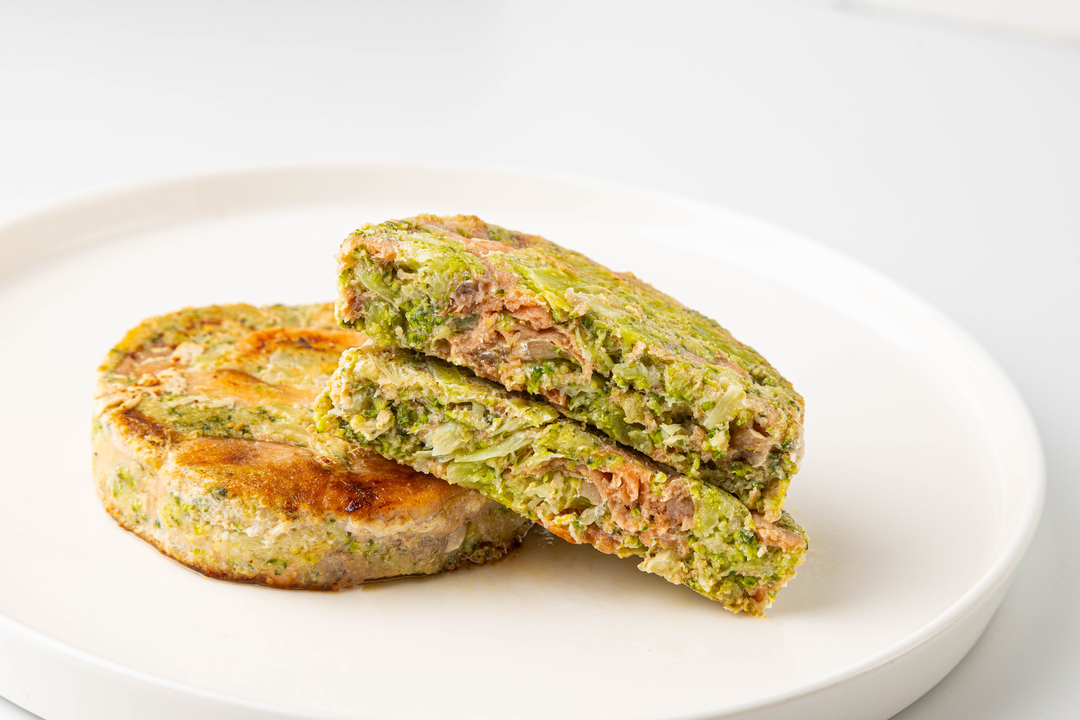 

Медальоны из горбуши с капустой брокколи замороженные вес