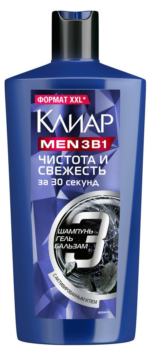 

Шампунь и бальзам-ополаскиватель Клиар Men Чистота и Свежесть 3 в 1 650 мл