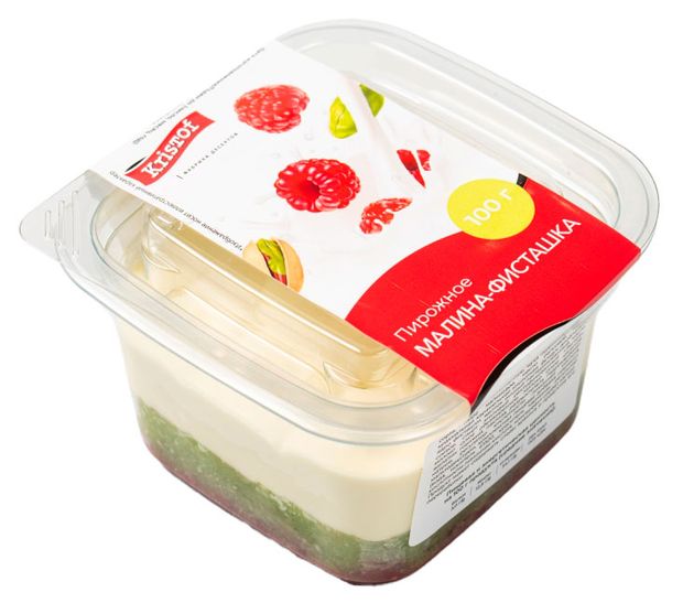 

Пирожное Kristof Малина-фисташка 100 г