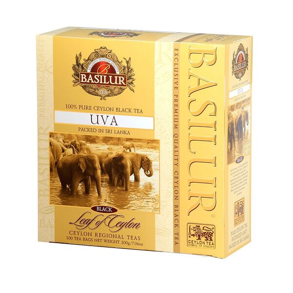Чай черный Basilur Uva Цейлонский байховый, 100 пакетиков, 200 г