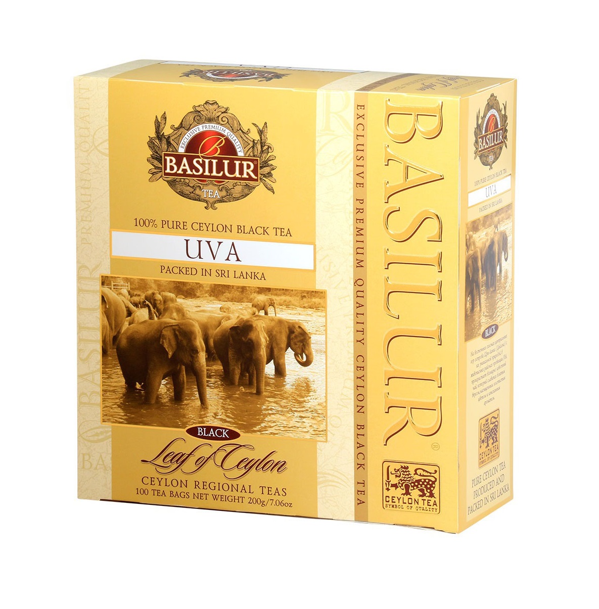 

Чай черный Basilur Uva Цейлонский байховый, 100 пакетиков, 200 г