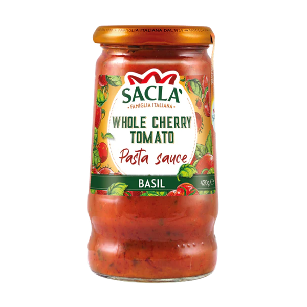 Соус Sacla Basil для пасты с цельными помидорами черри и базиликом 350 г