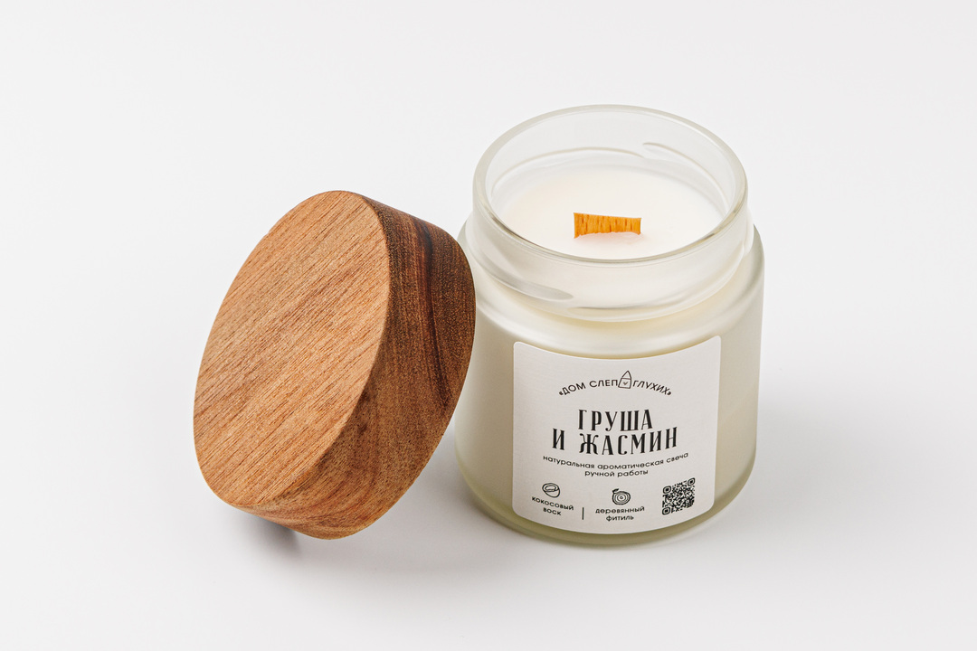 

Свеча сувенирная Дом слепоглухих Жасмин и груша