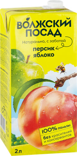 

Нектар Волжский Посад персик-яблоко 2 л