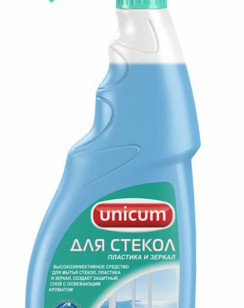 Средство Unicum для мытья стекол 500 мл