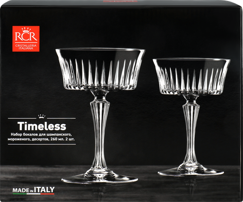 

Набор бокалов для шампанского RCR Timeless Champagne 260 мл стекло 2 шт.
