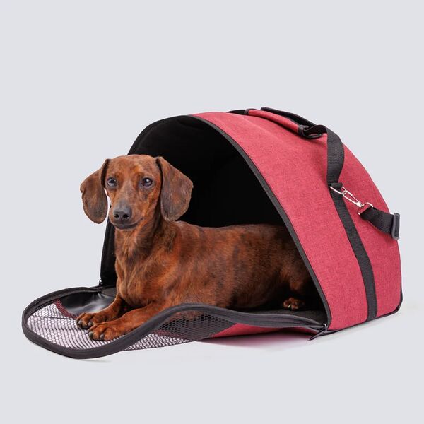 Сумка-переноска Pet Hobby для собак и кошек Moon M 43х22х29 см бордовый