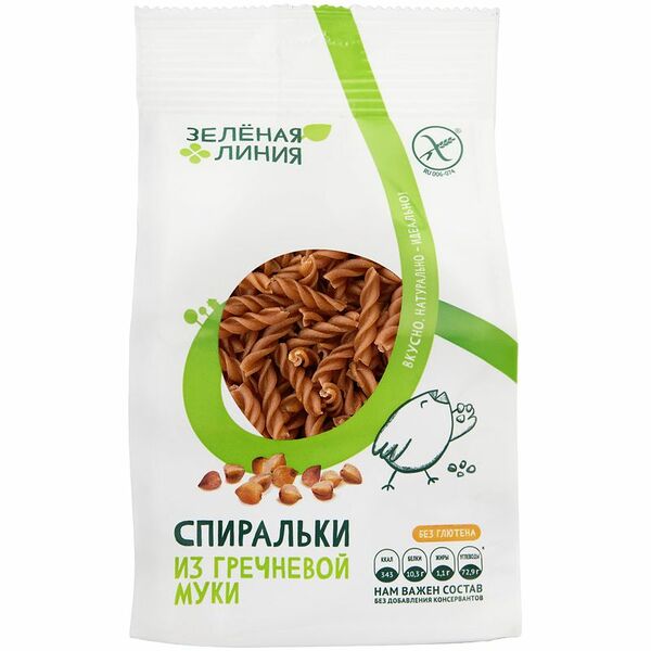 Спиральки из гречневой муки Зелёная Линия