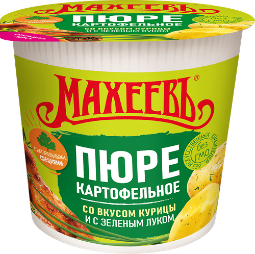 Пюре картофельное Махеевъ со вкусом курицы и зеленым луком 40 г