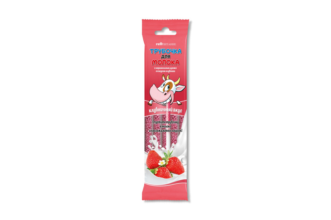 

Трубочки для молока Proпитание клубничный вкус 5 шт 30 г