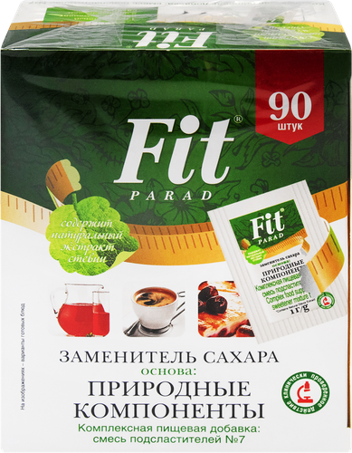 

Заменитель сахар Fit Parad Смесь подсластителей №7 90 шт.