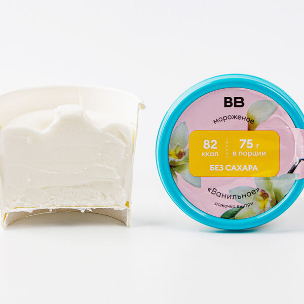 Мороженое ВкусВилл Ванильное без сахара 75 г