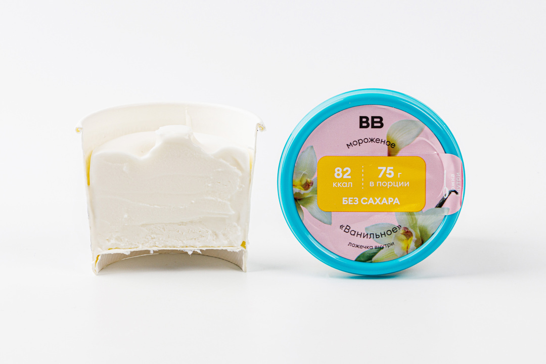 

Мороженое ВкусВилл Ванильное без сахара 75 г
