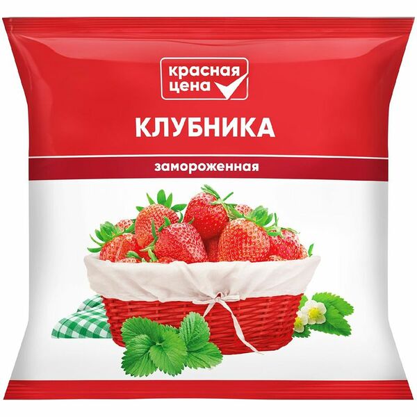 Клубника Красная цена быстрозамороженная 300 г