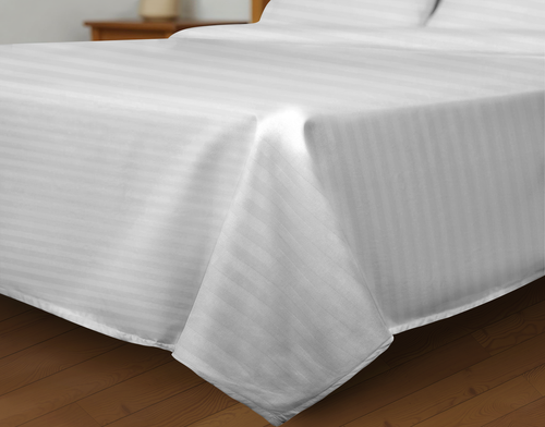 

Простыня HOMECLUB 200х220см, белая, страйп-сатин