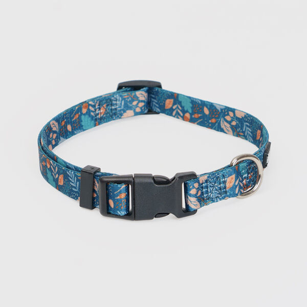 Ошейник Rungo 15 мм/30-45 см цветочный синий