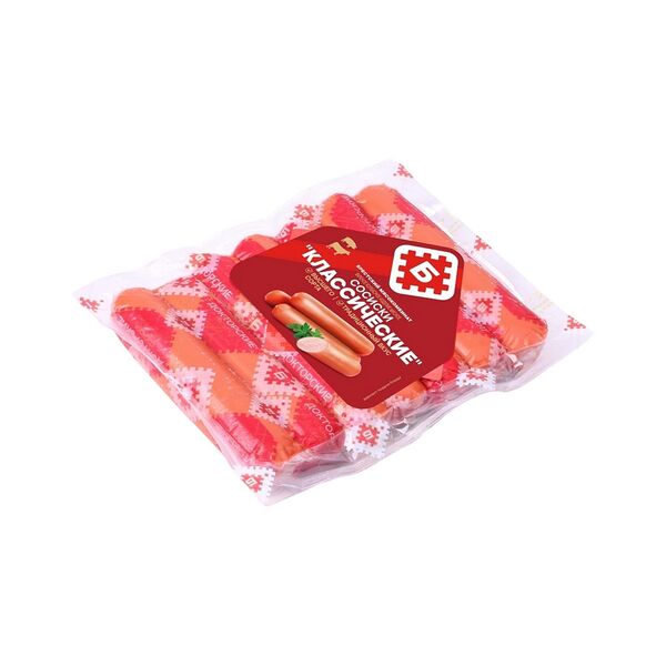 Сосиски Классические в/с вар изд колб мясн в/у 370г Брестский МК