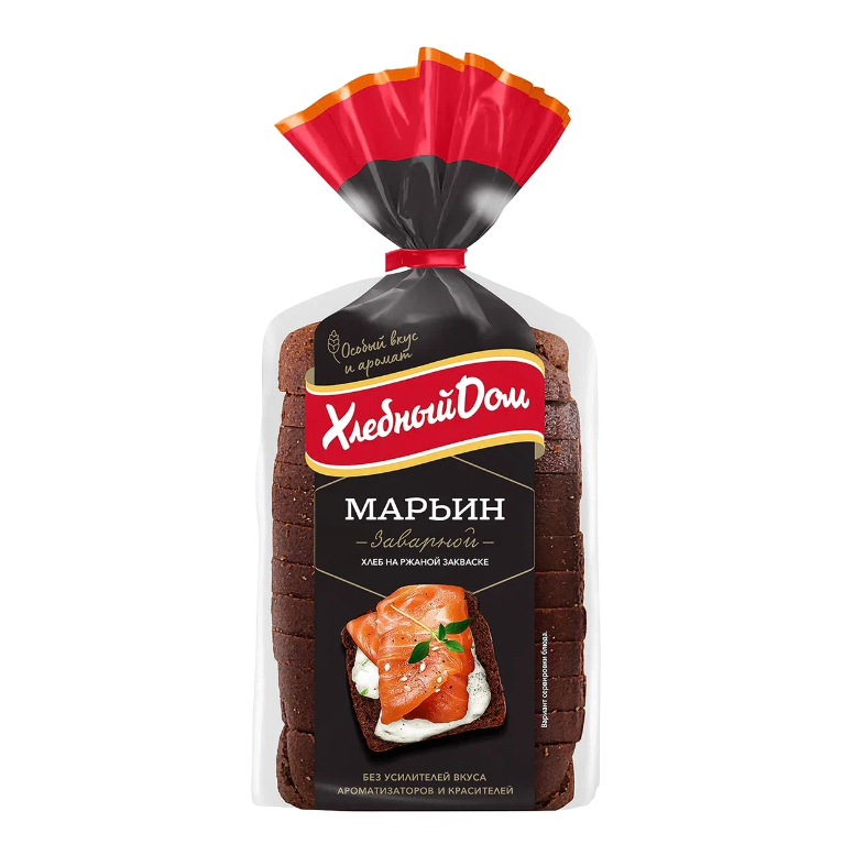 

Хлеб заварной Хлебный Дом Марьин нарезка 350 г