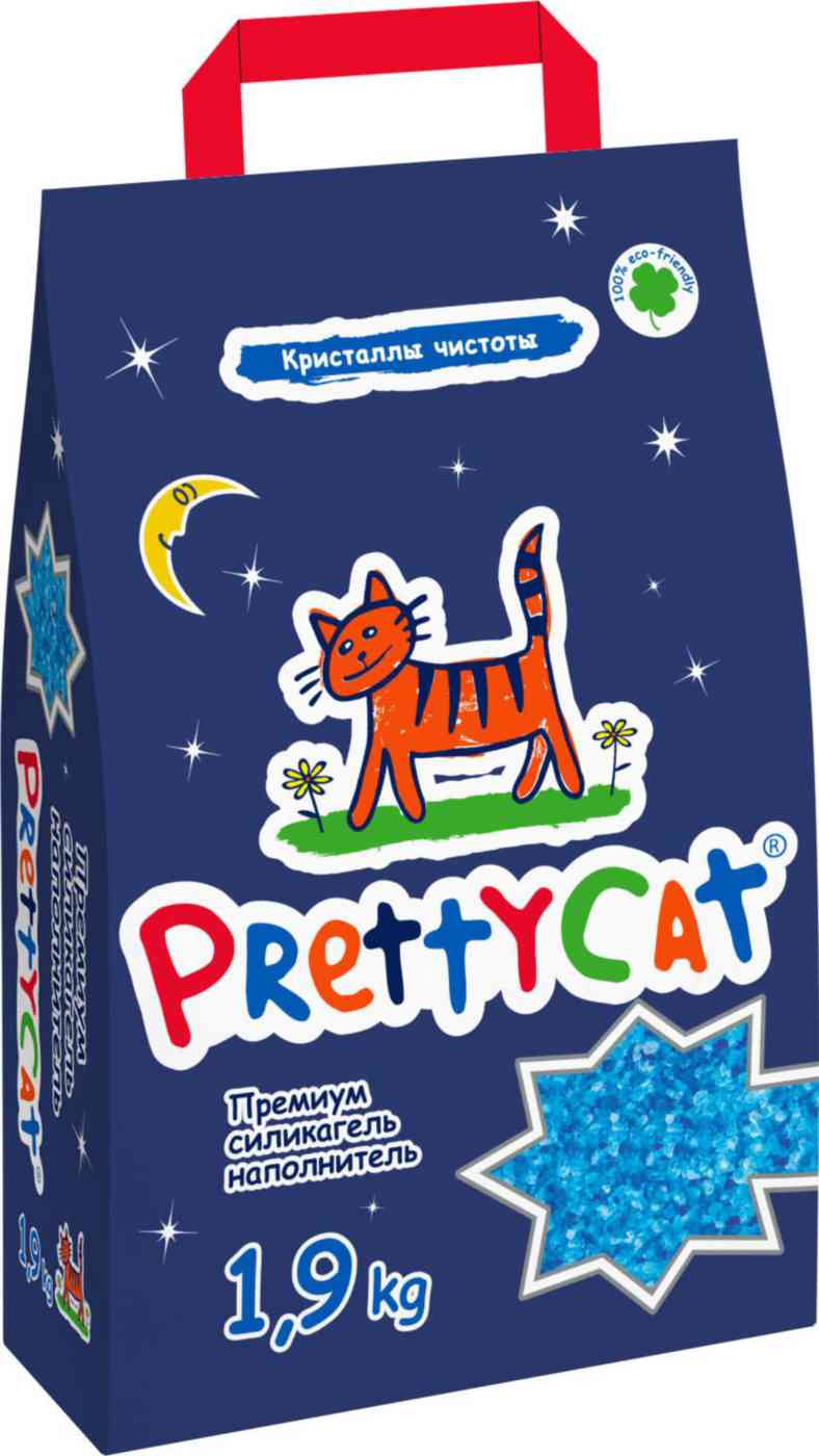 

Наполнитель PrettyCat Кристаллы чистоты силикагелевый 1.9 кг
