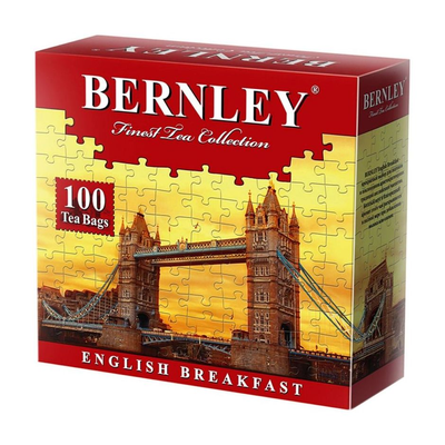 Чай черный Bernley English Breakfast 100 пакетиков 200 г упаковка в ассортименте