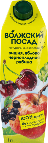 

Нектар Волжский Посад яблоко-вишня-черноплодная рябина 1 л
